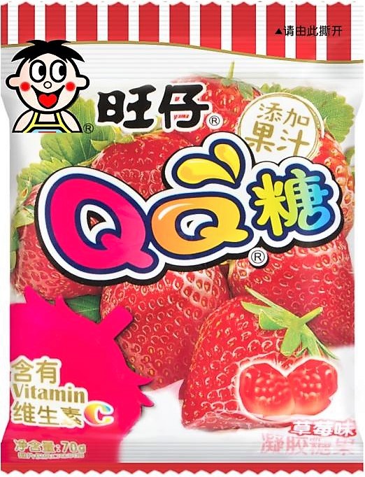 旺旺 旺仔 QQ糖 水果软糖【草莓味】70g